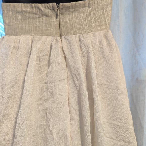 166. Charlotte Russe Gold Cream Strapless Dress - Medium - Picture 5 of 5